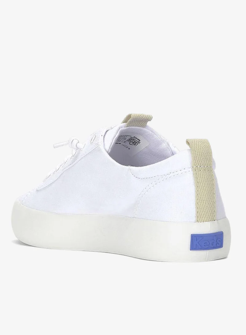 Keds white Keds Women's Kickback Slip On Canvas Casual Sneaker White for Women | Best Price UAE